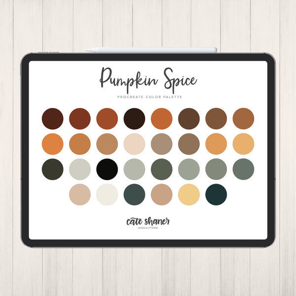 Pumpkin Spice Procreate Color Palette