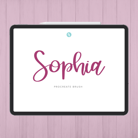 Sophia Calligraphy Procreate Brush